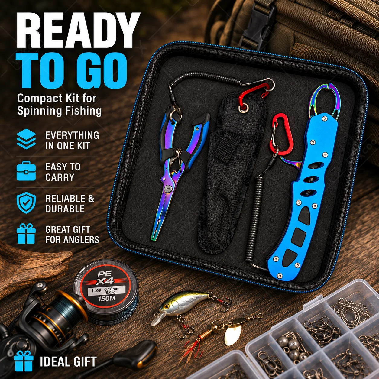 Blue Titanium Coated Saltwater - Fishing Hook Remover 评论和价格